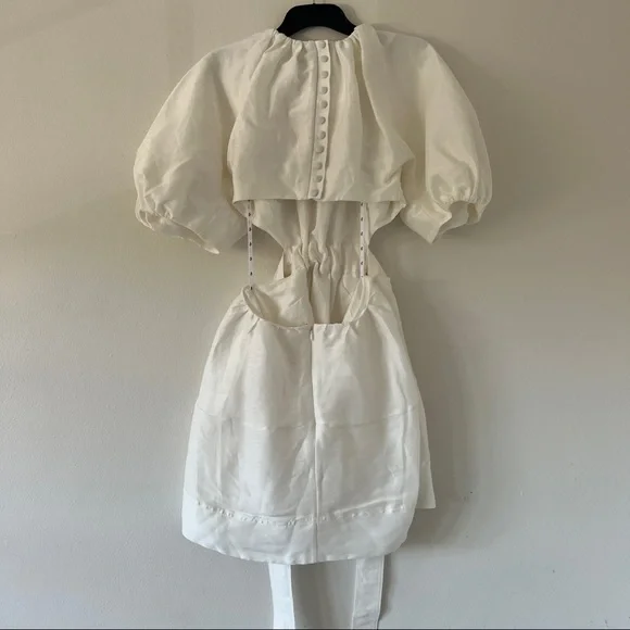 AJE Psychadelia Cutout Mini Dress Ivory • Size 6 AU • RRP $525 AUD - Picture 11 of 13